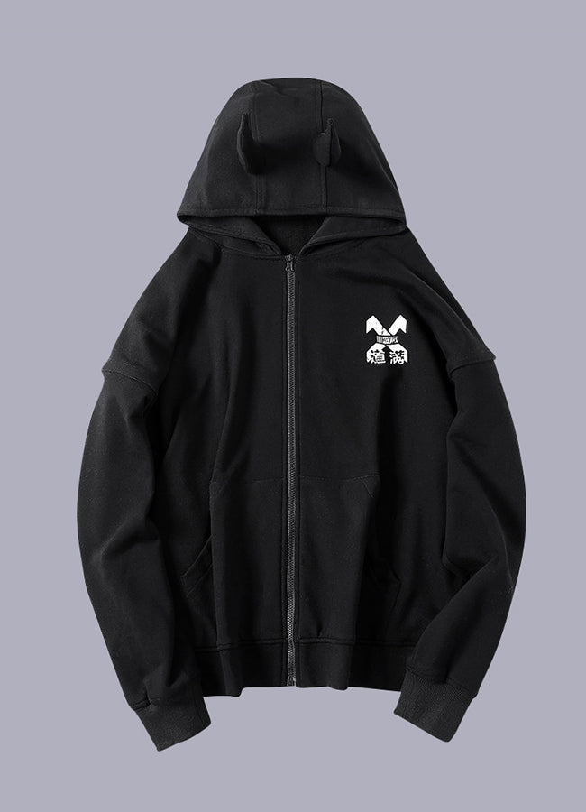 Demon Horn Hoodie OFF WRLD TECHWEAR