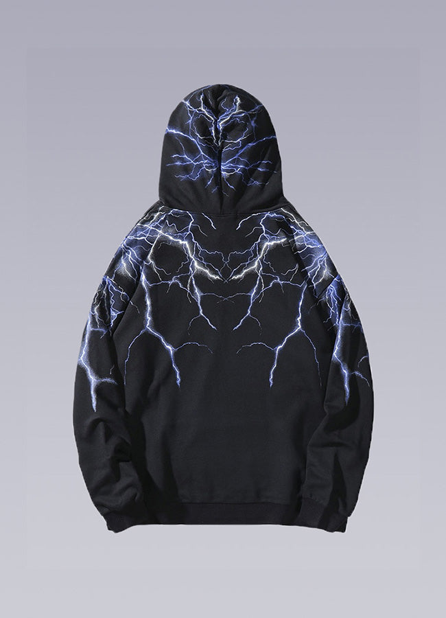  Blue Lightning Men's Pullover Hooded Sweatshirt Casual Long  Sleeve Hoodie : Clothing, Shoes & Jewelry