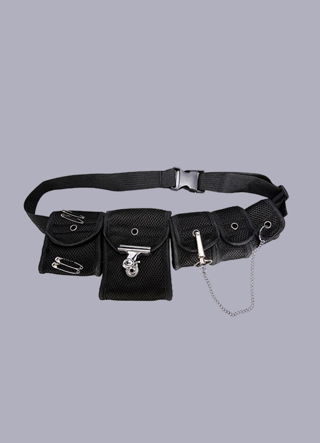 Multi pocket outlet waist bag