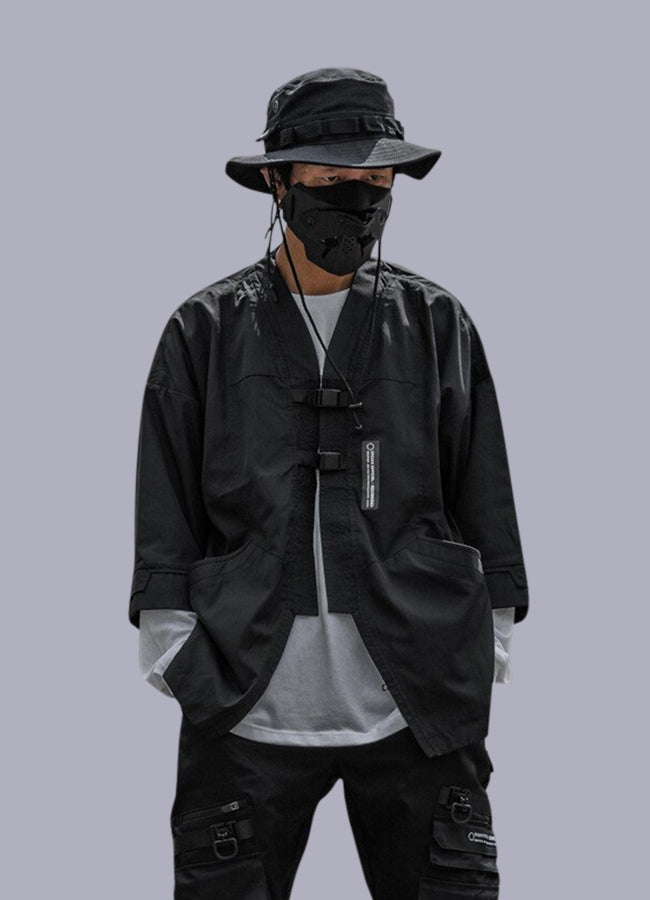 Men's Modern Noragi Jacket Streetwear Haori Male 