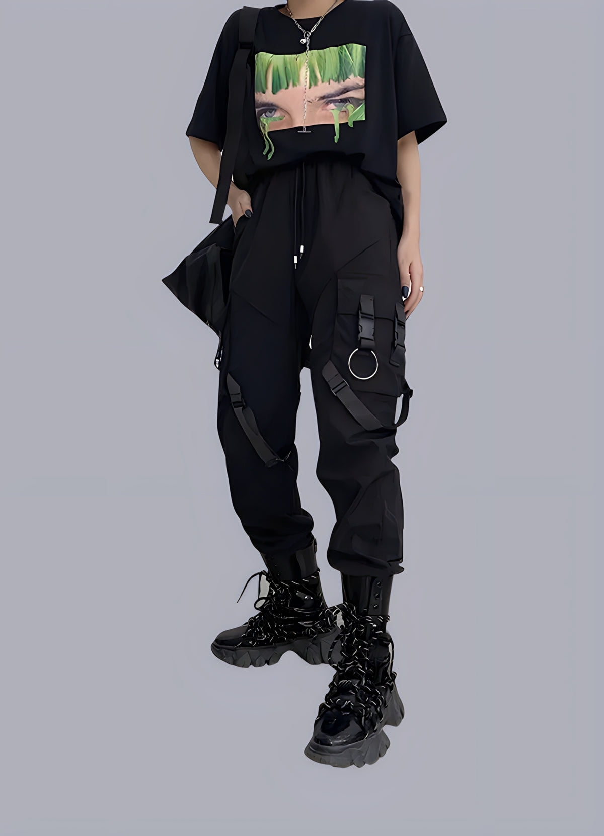 2022 Asymmetrical Tactical Techwear Cargo Vest Women Ribbons