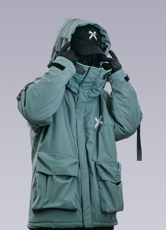 Green Techwear Jacket OFF WRLD TECHWEAR