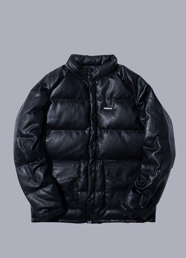 Bape leather best sale down jacket