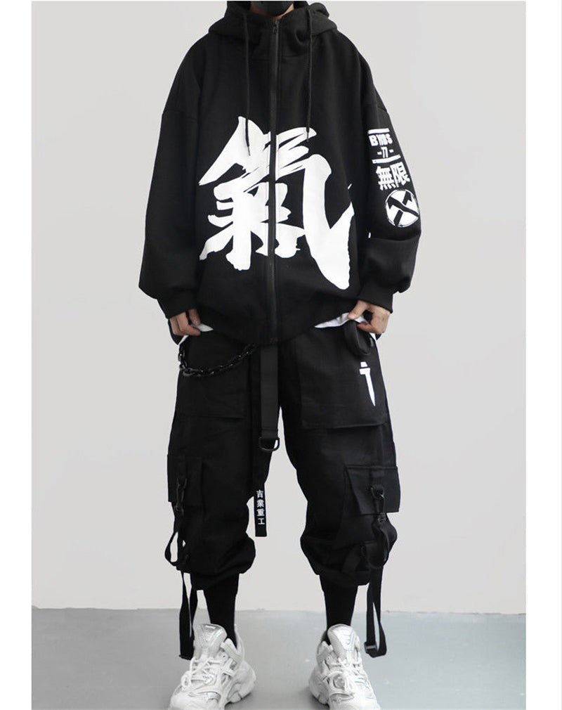 Japanese Kanji Hoodie | OFF-WRLD Techwear L