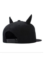 Unisex Solid Color Baseball Cap Devil Horn Decor Sunproof Hat for