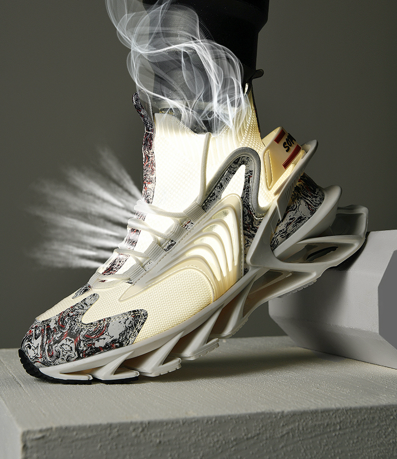 futuristic looking sneakers