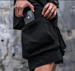 black cargo shorts - Vignette | OFF-WRLD