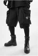 black tactical cargo shorts - Vignette | OFF-WRLD