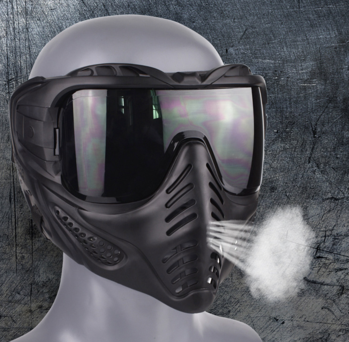 black tactical mask