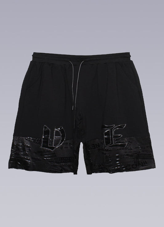black streetwear shorts