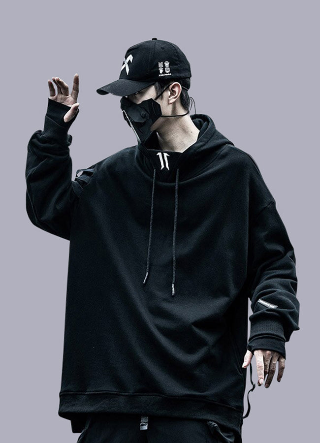 Black Techwear Hoodie | OFF-WRLD TECHWEAR