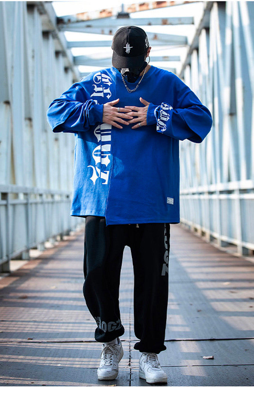 Blue cheap hoodie streetwear