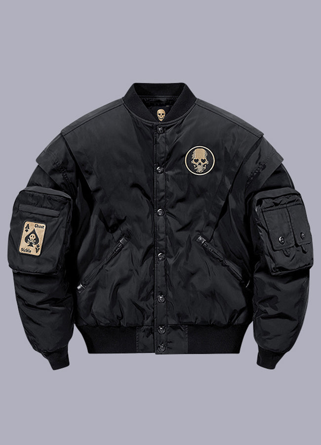 bomber jacket skull