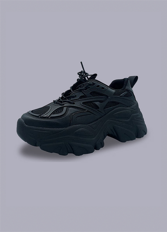 black platform goth sneakers
