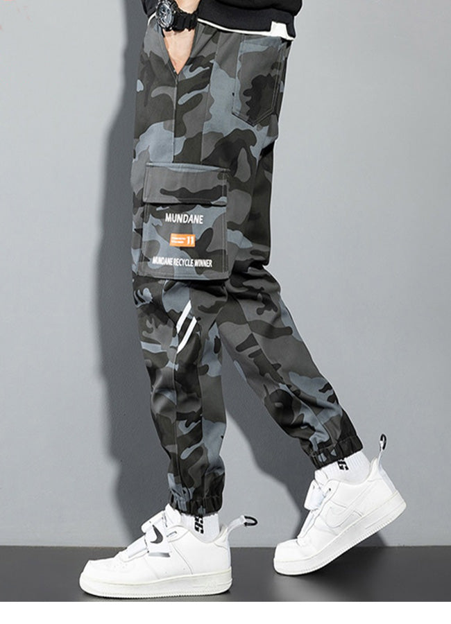 Black and best sale white camo joggers