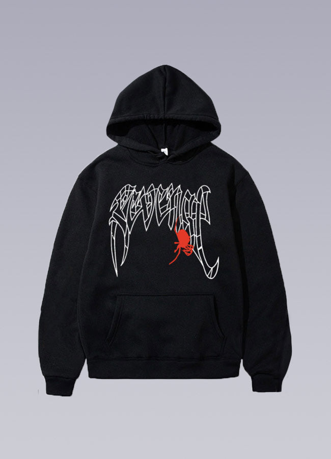 Revenge black skull discount hoodie