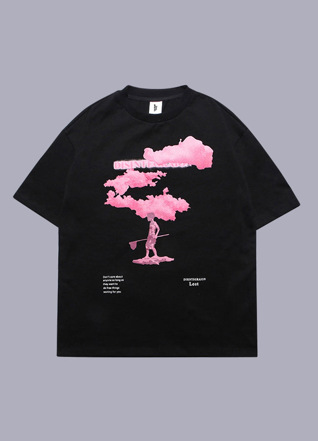 streetwear disintegration tee shirt