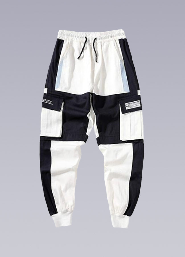 white techwear pants