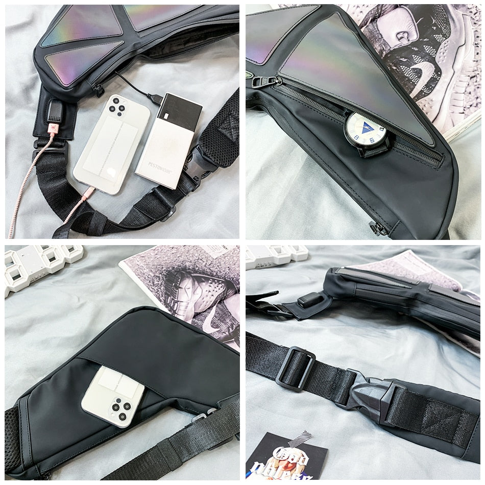 Reflective sling bag hot sale