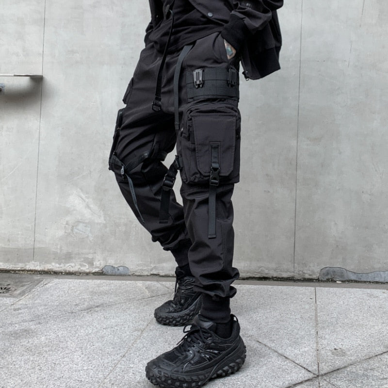 Black Tactical Techwear Pants | CYBER TECHWEAR®