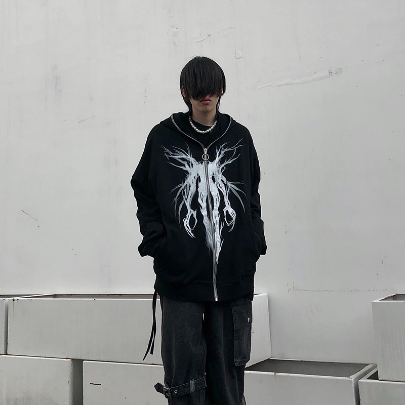 black grunge hoodie